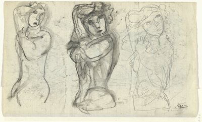 3人の裸の女性 作： Leo Gestel