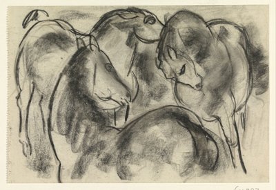 三頭の馬 作： Leo Gestel
