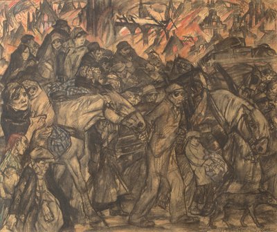 出エジプト記（紙にチョークとパステル） 作： Leo Gestel