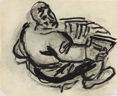 アコーディオンを持つ男 タイトルなし 作： Leo Gestel