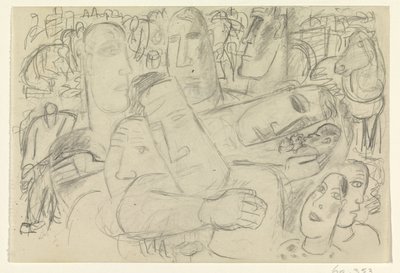 人、顔、馬 作： Leo Gestel