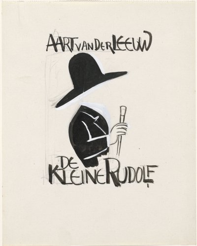 装丁のデザイン: Aart van der Leeuw, De kleine Rudolf, 1930 作： Leo Gestel