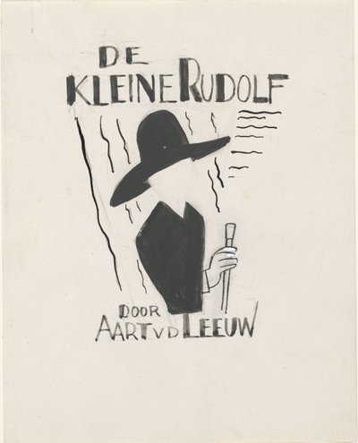 ブックカバーのデザイン: Aart van der Leeuw, De kleine Rudolf, 1930 作： Leo Gestel