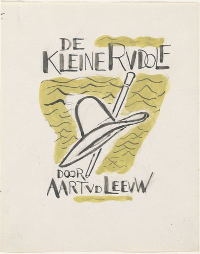 ブックカバーのデザイン: Aart van der Leeuw, De kleine Rudolf, 1930 作： Leo Gestel