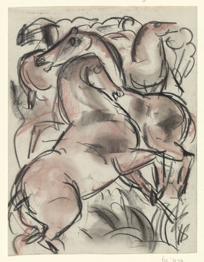 自然の中の馬 作： Leo Gestel