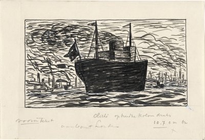 船がロンドン港に入る (オブジェクトのタイトル) 作： Leo Gestel