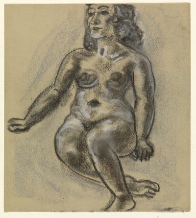 着席女性ヌード 作： Leo Gestel