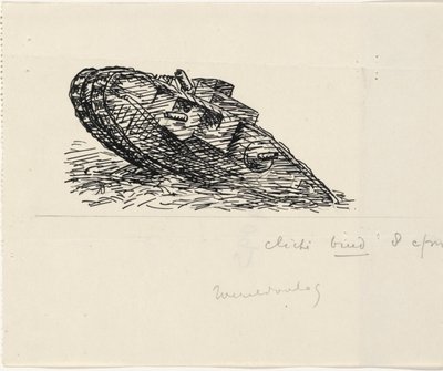 戦車が丘を駆け上がる 作： Leo Gestel