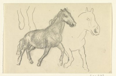 2 つの実行中の馬 作： Leo Gestel