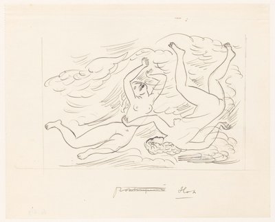 泳いでいる 2 人の裸の女性 作： Leo Gestel