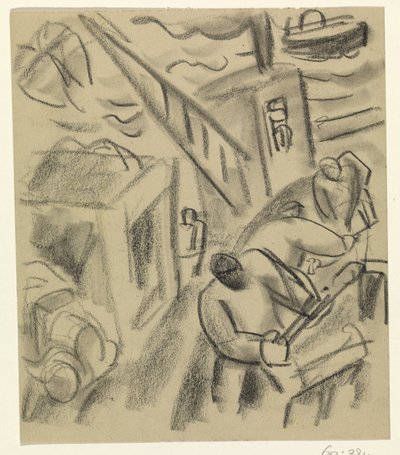 漁船の漁師 作： Leo Gestel