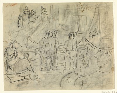 港の漁師 作： Leo Gestel