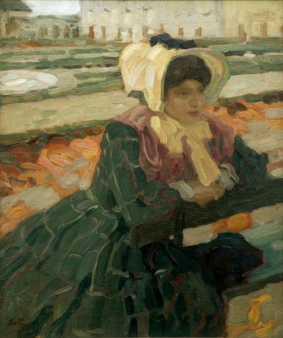 緑のドレス 作： Leo Putz