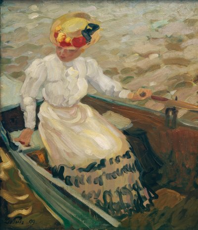 バージ船の少女 作： Leo Putz
