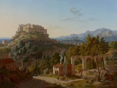 マッサディカッラーラ城のある風景、1827年 作： Leo von Klenze