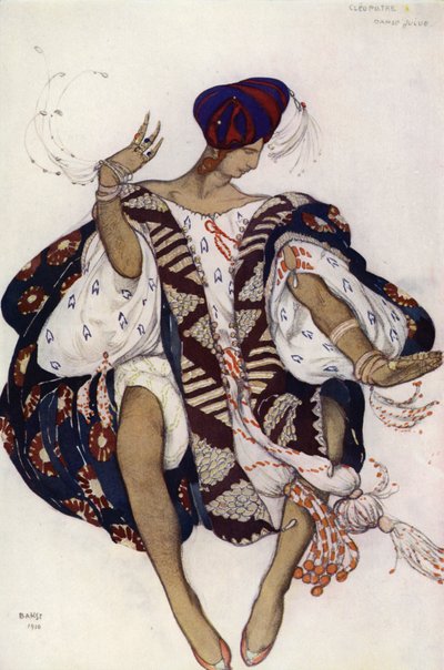 バレエ クレオパトラのためのユダヤ人の踊り (カラー リソ) 作： Leon (after) Bakst