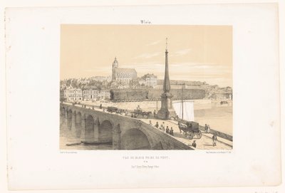 橋からのブロワの眺め Vue de Blois Prize du pont (オブジェクトのタイトル) 現代フランス（シリーズタイトル） La France de nos jours（シリーズタイトル） 作： Leon Auguste Asselineau