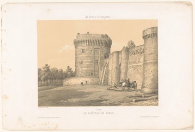 ディナン城の塔の 1 つのビュー Le château de Dinan (オブジェクトのタイトル) 現代フランス（シリーズタイトル） La France de nos jours (オブジェクトのシリーズ タイトル) 作： Leon Auguste Asselineau