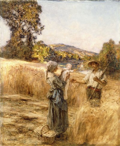 夕飯、 作： Leon Augustin Lhermitte