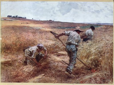 収穫シーン、1897 作： Leon Augustin Lhermitte