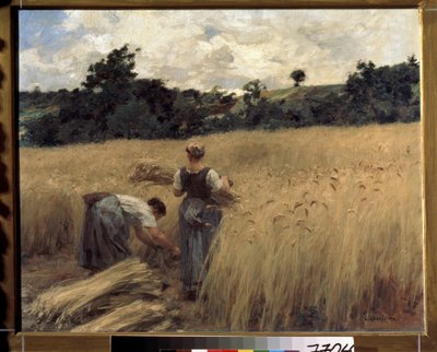 リーパー。 （死神）。 Leon Augustin Lhermitte (1844-1925) による絵画。 フランスの芸術、リアリズム。 プーシキン美術館、モスクワ 作： Leon Augustin Lhermitte