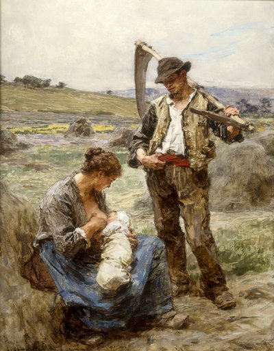 出産 作： Leon Augustin Lhermitte