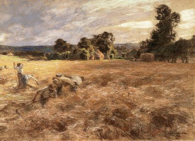 収穫中の嵐、1906 作： Leon Augustin Lhermitte