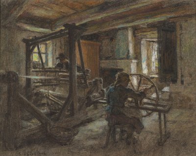 ザ ウィーバーズ コテージ 作： Leon Augustin Lhermitte
