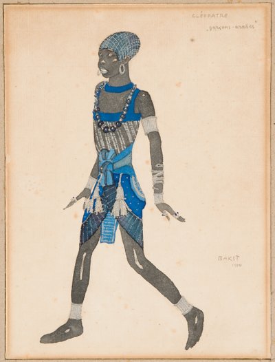 「クレオパトラ」の衣装デザイン、1910年 作： Leon Bakst