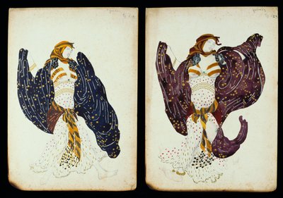 「Juive」の女性ダンサーのための衣装デザイン 作： Leon Bakst
