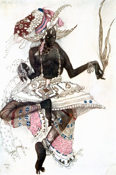 ルデューブルーブルーゴッド、1911年のバヤデールコスチュームデザイン 作： Leon Bakst