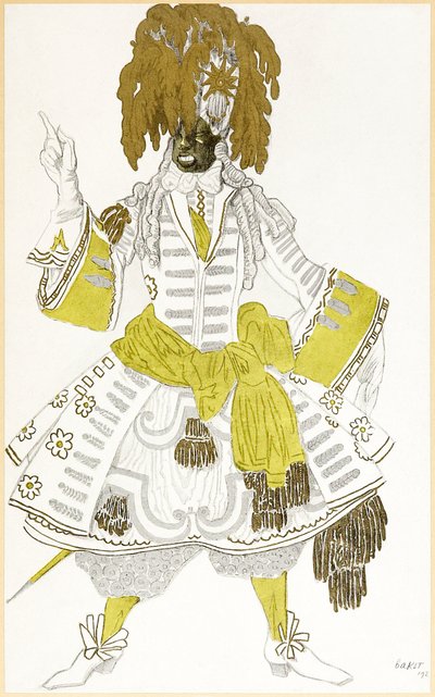 眠れる森の美女』の「The Designs of Léon Bakst」による黒装束の衣装デザイン 作： Leon Bakst