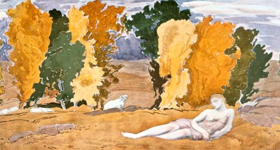 クロエ放棄、ラヴェルダフニスとクロエのバレエルース制作の設計、1910〜1911年 作： Leon Bakst