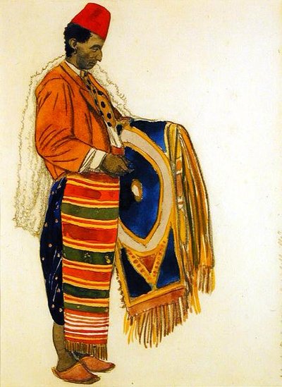 Le Marchand de Tapis, Rue a Belleville」の衣装デザイン（水彩・鉛筆・紙 作： Leon Bakst