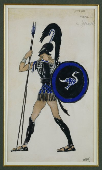 「Phaedre」のヒッポリュトスの衣装デザイン 作： Leon Bakst
