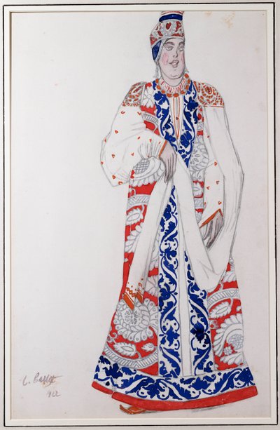 「モスクワ」の衣装デザイン、1922年 作： Leon Bakst