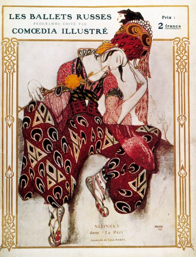ポール・デュカス作曲のバレエ「ラ・ペリ」におけるニジンスキーの衣装デザイン 作： Leon Bakst