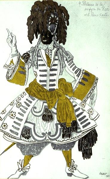 眠れる森の美女」より "Porphyrophores "の衣装デザイン 作： Leon Bakst