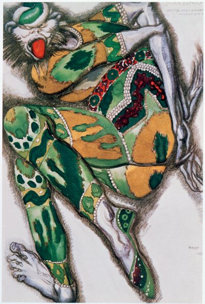 1917年、サドコのSeefenfelの衣装デザイン 作： Leon Bakst
