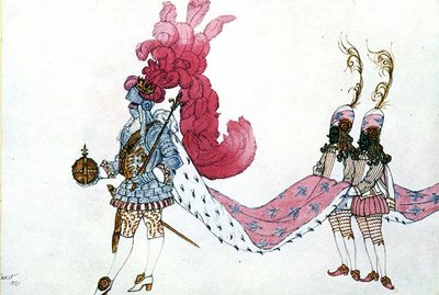 眠れる森の美女』より「王様とそのページ」の衣装デザイン 作： Leon Bakst