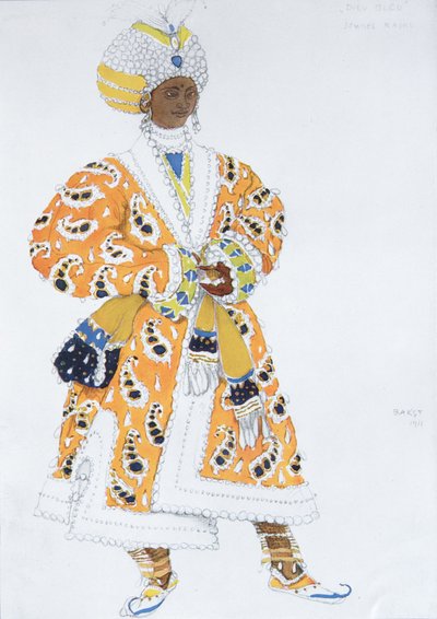 1912年、R。ハーンによるバレエブルーゴッドのヴァスラフニジンスキーの衣装デザイン 作： Leon Bakst