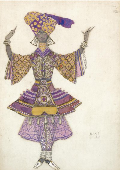 R.ハーンによるバレエブルーゴッドの衣装デザイン、1911年 作： Leon Bakst