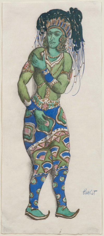 R.ハーンによるバレエブルーゴッドの衣装デザイン、1911年 作： Leon Bakst