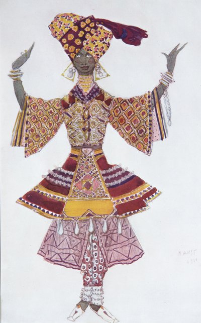 ハーンによるバレエブルーゴッドの衣装デザイン、1912 作： Leon Bakst