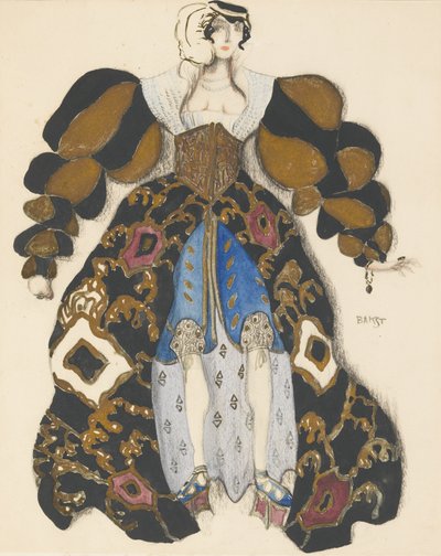 R.シュトラウスのバレエラレジェンドドジョセフの衣装デザイン 作： Leon Bakst