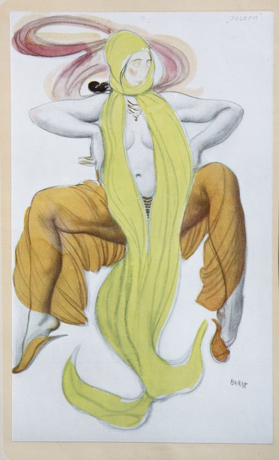 R.シュトラウスによるバレエラレジェンドドジョセフの衣装デザイン、1914年 作： Leon Bakst