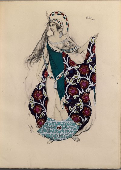 1922年、ポールパレーが悩んだバレエArtémisの衣装デザイン 作： Leon Bakst