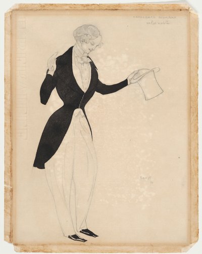 R.シューマンによるバレエカーニバルの衣装デザイン、1910年 作： Leon Bakst