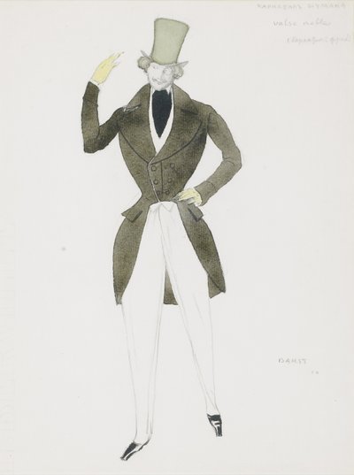 R.シューマンによるバレエカーニバルの衣装デザイン、1910年 作： Leon Bakst