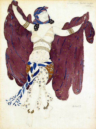 A.アレンスキー作バレエ「クレオパトラ」の衣装デザイン 作： Leon Bakst